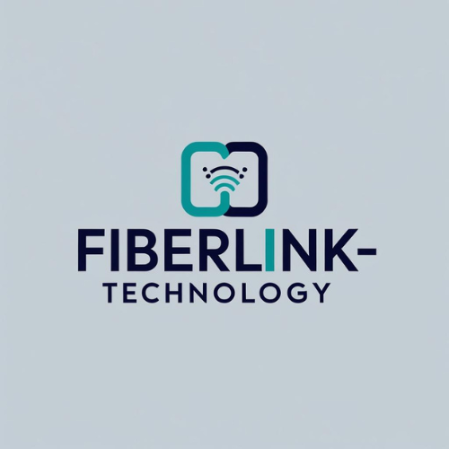 FiberLink Technology Logo In Navy And Gray